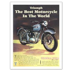 Triumph Tiger Cub 200 Advertising Poster