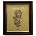 VELOCETTE VENOM 500 Gold Leaf Limited Edition Engine Drawing