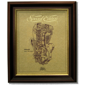 VELOCETTE VENOM 500 Gold Leaf Limited Edition Engine Drawing