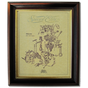 VELOCETTE MSS 500 Gold Leaf Limited Edition Engine Drawing