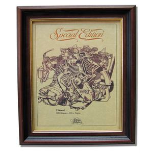 VINCENT HRD RAPIDE Gold Leaf Limited Edition Engine Drawing