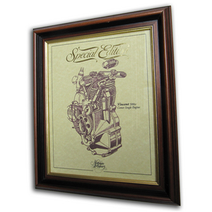 Vincent 500cc Comet Single Gold Leaf Limited Edition Engine Drawing