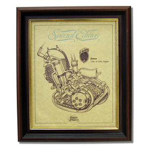 James 200 Gold Leaf Limited Edition Engine Drawing