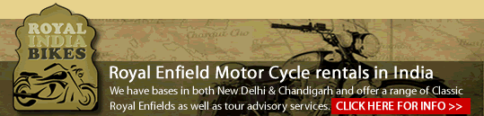 Royal India Bikes, Royal Enfield Bikes Hire in India
